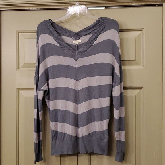 Kori America Dolman green striped sweater - Picture 1 of 7